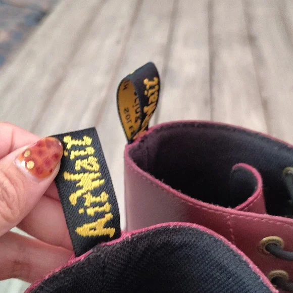 Dr. Martens 1460 Women's Smooth Leather Lace Up Boots In Cherry Red Woman's 9 - Picture 12 of 15